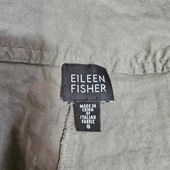 Eileen Fisher Gray Linen Blend Wide Leg Pants - Picture 6 of 8